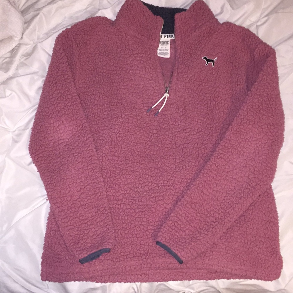 VS (pink) sherpa quarter zip